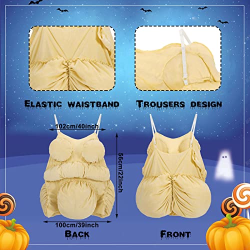 Hotop Fat Suit Old Lady Costume for Adults Women Men Fat Belly Grandma Granny Costume for 100th Day of School Halloween Cosplay by Hotop - Image 2