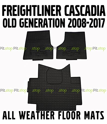 Freightliner Cascadia Old Gen 2008-2017 All Weather Rubber Floor Mats MAT Liners