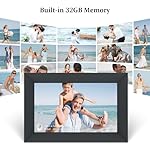 AEEZO 10.1 Inch WiFi Digital Picture Frame, IPS Touch Screen Smart Cloud Photo Frame with 32GB Storage, Easy Setup to Share Photos or Videos via AiMOR APP, Auto-Rotate, Wall Mountable (Black) - Image 4