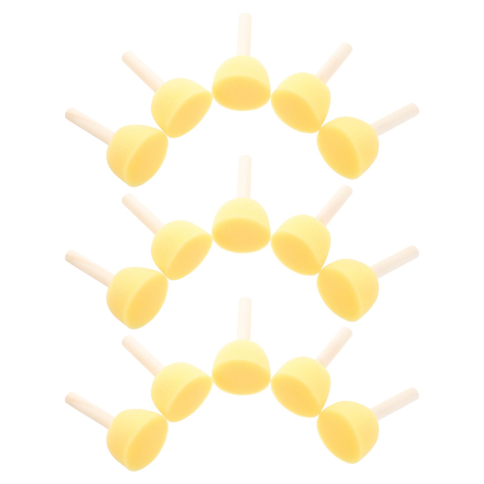 iplusmile Juego de 40 Pinceles de Espuma Reutilizables con Mango de Madera, Esponjas Redondas de 5 Cm para Pintar Manualidades Infantiles, Proyectos Escolares y Arte DIY