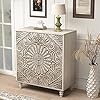   COSIEST-Sideboard-Storage-Cabinet-Vintage-MDF-Accent-Cabinet-with-Adjustable-Shelf-2-Door-Buffet-Server-Console-Cabinet-for-Kitchen-Dining-Room-Living-Room-Hallway-Grayish