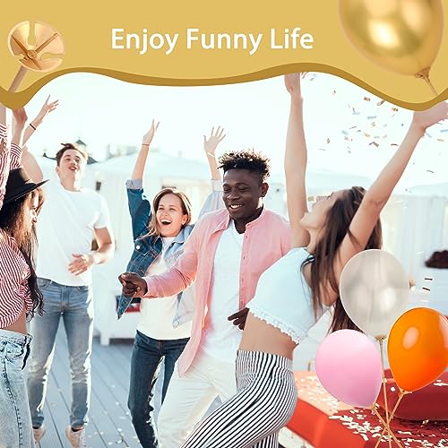 Image of PP OPOUNT 35 PCS Gold Balloon Sticks, Plastic, 12.6 inches, Party Decoration, Centerpieces, Unisex | Plastic Balloon Sticks for Birthday, Party, Anniversary, Wedding Decoration, Balloon Sticks for Centerpieces