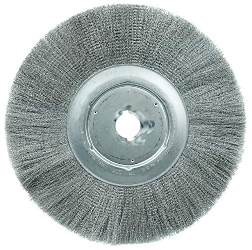 Image of Weiler 01309 12 inch Narrow Face Crimped Wire Wheel, .0104 inch Steel Fill, 1-1 /4 inch Arbor Hole, Made in The USA (Pack of 2)