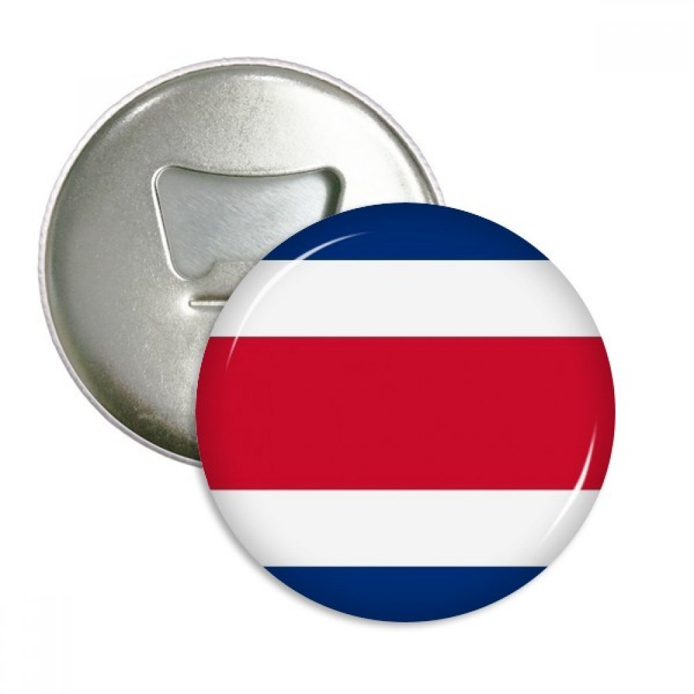 Décapsuleur Costa Rica et aimant frigo badge rond argenté lot de 3