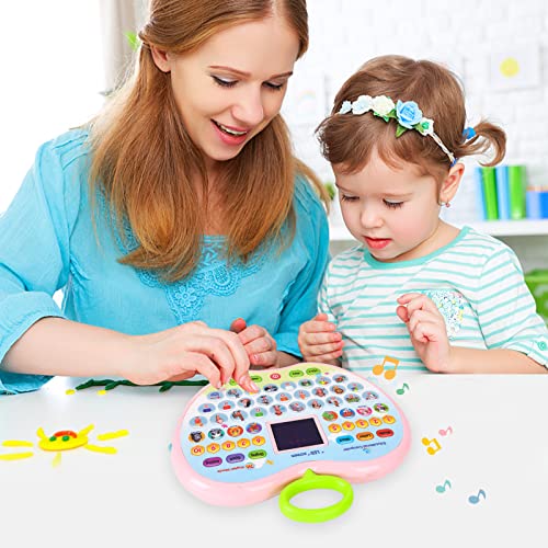 Educational Toys, Multifunctional Learning Tablet For Toddlers Kids Interactive Learning Toy Board For Boys Girls Children Lcd Screen Tablets Toys Christmas Birthday Gift For 1 2 3 4 Year Old (Pink) #TOP6