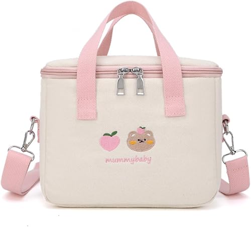 Lonchera Kawaii para niñas, lonchera con aislamiento, lindas bolsas de almuerzo para mujeres, lonchera aislada para niños