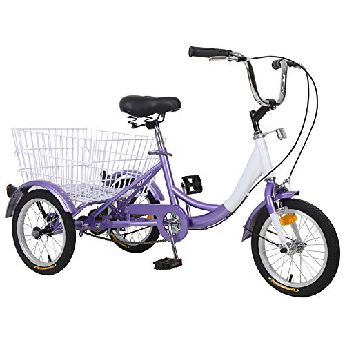 Slsy 14 inch Tricycle, 14” Trike Bike Perfect for Beginner Riders, Single Speed 14 inch 3 Wheel Bikes, Three-Wheeled Bicycles with Adjustable Height - Thumbnail 7