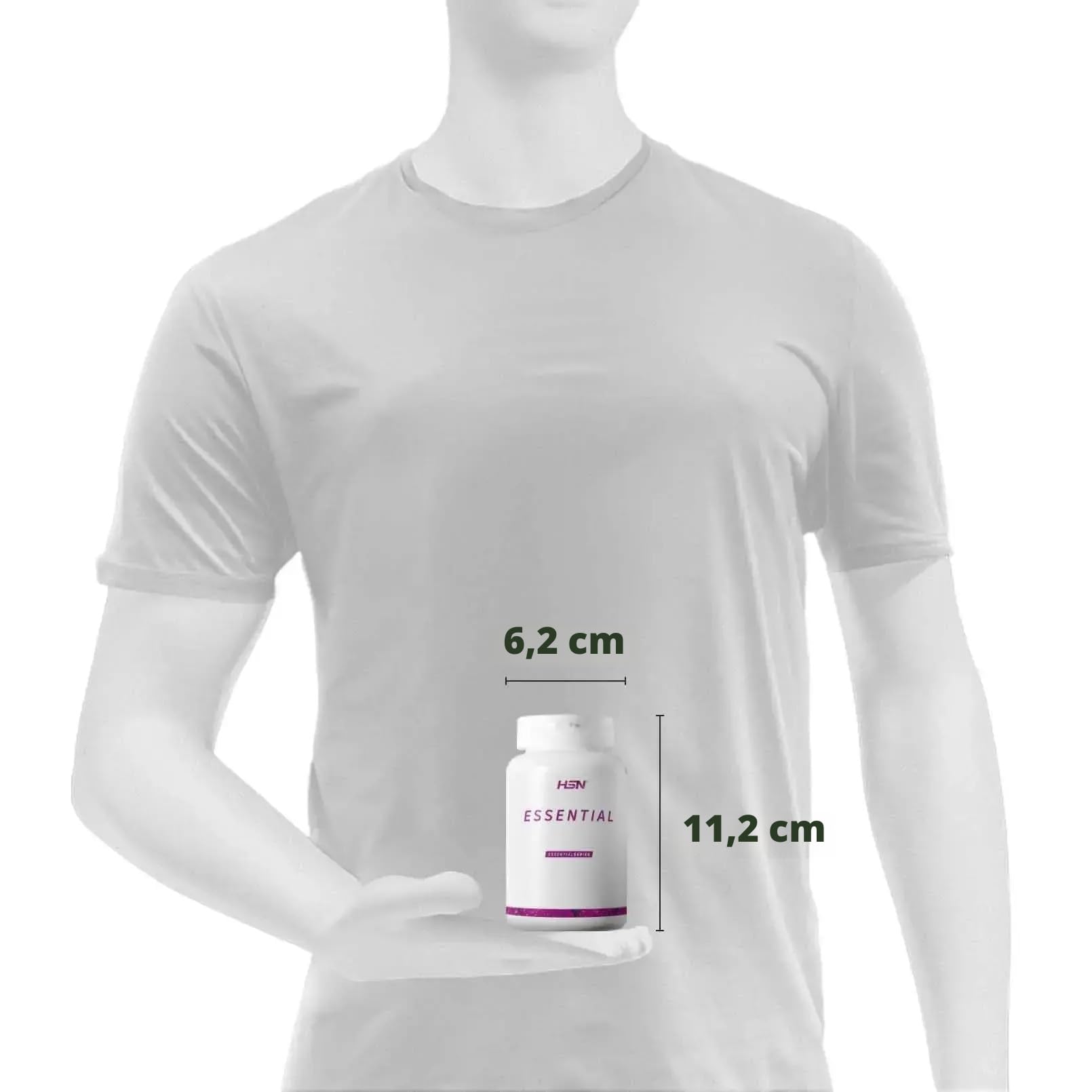 HSN Bisglicinato de Magnesio (100mg Magnesio Elemental) | 120 Cápsulas Vegetales | 100% Magnesio Quelado | Ayuda a Reducir el Cansancio y la Fatiga | Vegano Sin Gluten, No-GMO