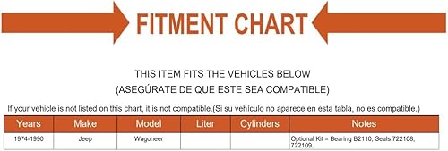 Miniatura 2 de Replacement Front Wheel Hub Repair Kit Mechanics Choice for 1974-1990 Jeep Wagoneer 4 X 4, 4WD, AWD