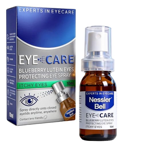 10ml Spray hidratante ocular,Lágrimas para Ojos con Ácido Hialurónico,Lagrimas artificiales ojos secos,Alivia la sequedad y la fatiga ocular, Para Usuarios de Lentes de Contacto