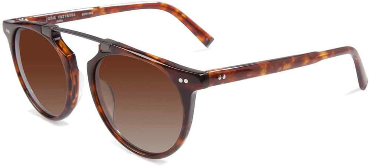 John Varvatos Men's V602 Polarized Round Sunglasses