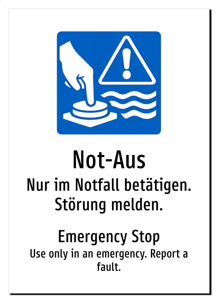 62024-DEEN-S-07 | Not-Aus/Emergency Stop Schild/Aufkleber | Deutsch