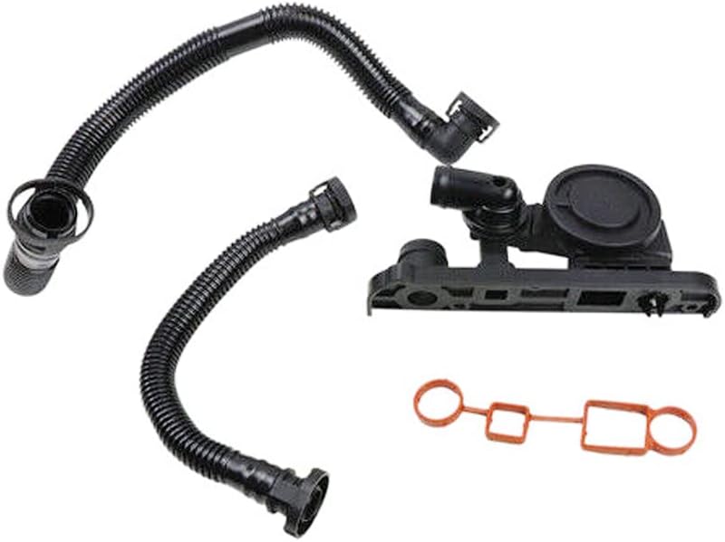 PCV Crankcase Vent Valve Breather Hose Kit with Gaskets Replacement for Golf Passat Audi A4 A6 TT # 06F129101L