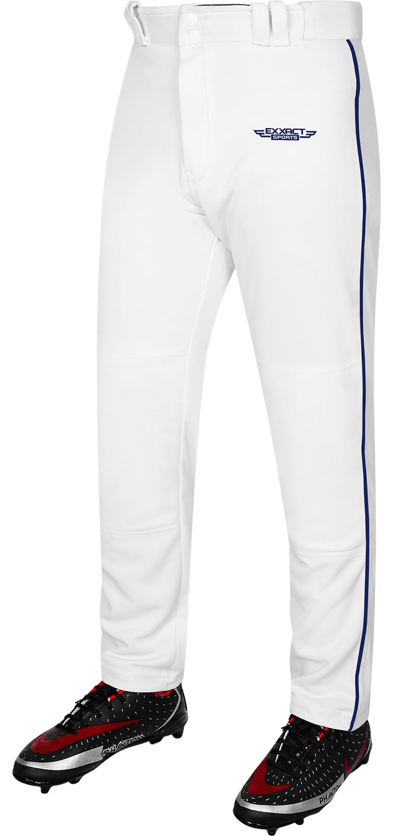 Exxact Sports Home Run Men's Baseball Pants - Full-Length, Semi-Relaxed Fit, Open-Bottom Adult Baseball Pants