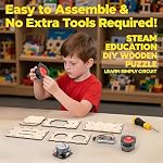 DIY Bluetooth Speaker Kit with LED Lights & Colored Pencils | STEM Building Science Kit, Ages 8-14, Electronic Engineering Project, Creative Gift for Teen Boys & Girls