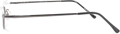 Miniatura 3 de Lentes de lectura de media lectura, lectores de marco de metal para mujeres y hombres con bolsa (2 pares 1.0)