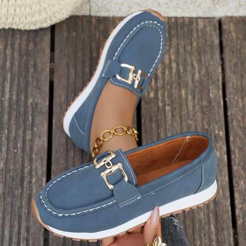 Women's Casual Flat Shoes Comfortable Everyday Footwear Versatile Design for Denim Outfits Stylish and Durable Leather Upper2