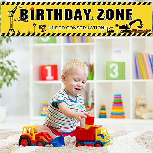 Construction Banner Dump Truck Birthday Banner Boys Birthday Party Decorations Construction Themed Party Supplies Dump Truck Digger Zone Photo Booth Props #TOP6