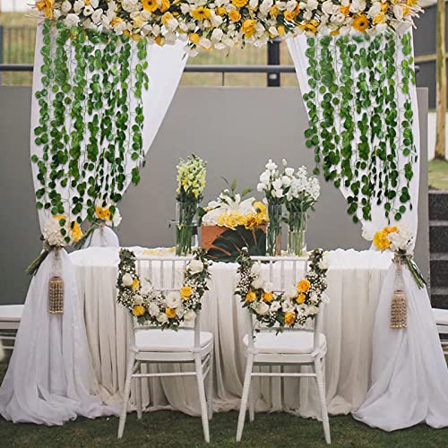 Ho2Nle 36 Pack 248 Feet Artificial Fake Hanging Vines Plant Faux Silk Green Leaf Garlands Home Office Garden Outdoor Wall Greenery Cover Jungle Party Decoration #TOP4