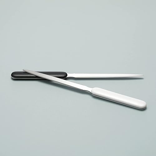 Miniatura 3 de Chinco Abrecartas de acero inoxidable, 2 piezas de abridor de sobres de acero inoxidable, cuchillo de sobre hoja de correo, soporte para tarjetas de