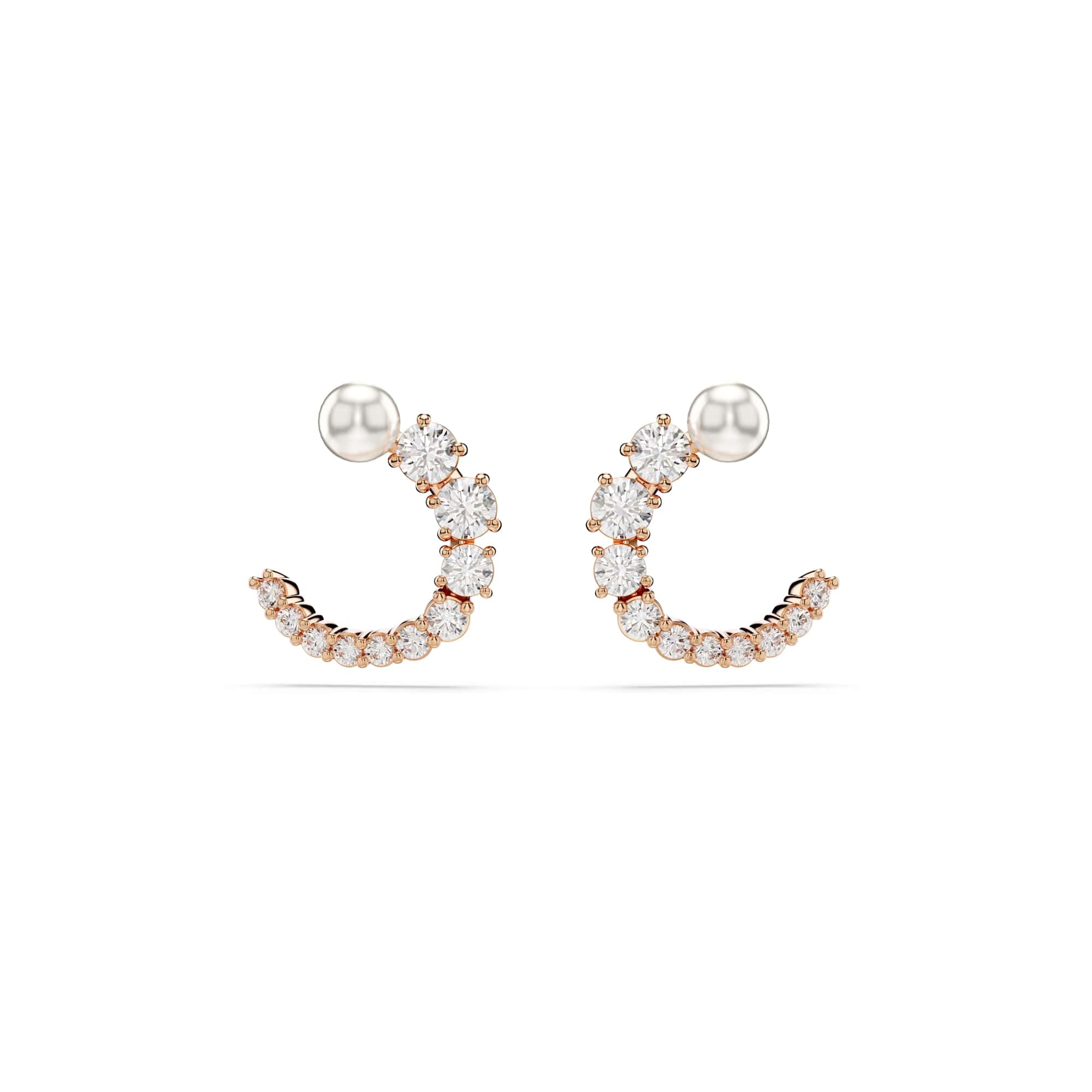 【美品】スワロフスキー Swarovski Matrix フープピアス パール SWAROVSKI ピアス 「公式」「スワロフスキー」Matrix フープ