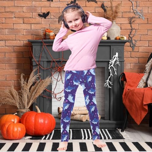 Girls' Leggings Shark Underwater Ankle Length Printed Leggings Comfort Pants for Kids 4-10 Years2