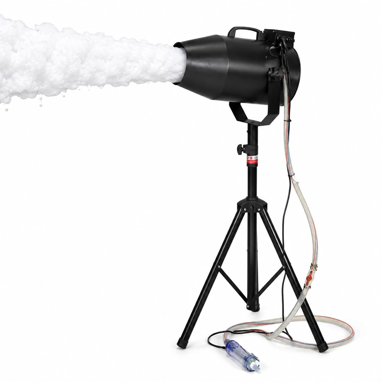 Schaummaschine 1000 W für Partys, Tragbare Schaumkanone mit Stativ, Leistungsstarker Schaumerzeuger mit Wasserpumpe und Schlauch, für Garten, Pool, Outdoor-Events, Sommerfeste