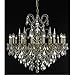 Elegant Lighting 9716D35FG/EC Athena Collection 16-Light French Gold Fix with Clear Cut Crystal, 35" x 33"