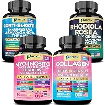 She Shines + Rhodiola Rosea Adaptogen Bundle 59-in-1 Collagen, Hormonal & Stress Support with Myo-Inositol, DIM, Biotin, Lions Mane, Turmeric, Ginseng & Ashwagandha