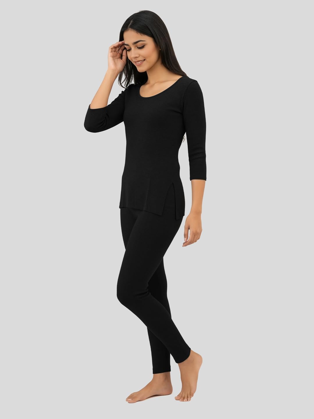 XYXX Women's Thermal Warm Cotton Top | Slim Fit - 3/4 Sleeve | IntelliHeat Warm & Comfortable | Thermal Top for Women