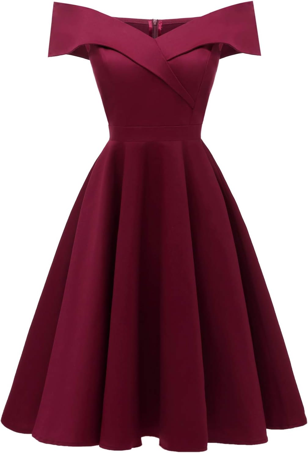 Empire Women Dress 50s Off Shoulder Swing Party Cocktail Knee Length