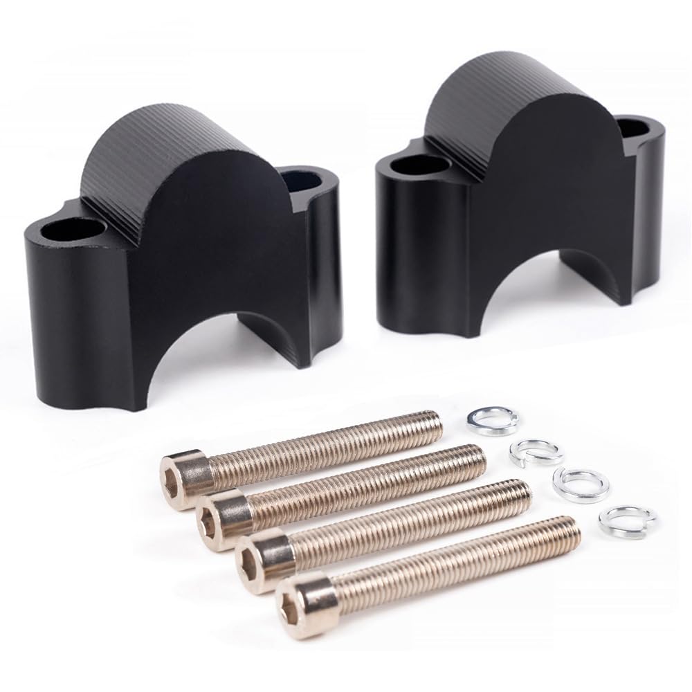 NFAHBAQA 1 Pair Motorcycle Handlebar Risers for TRACER700 Tracer 700 7 GT 7GT Tracer7GT 2020-2024, Universal 22/28mm Riser Handlebar Clamp Back Move Mount Adapter Accessory,Black-28mm