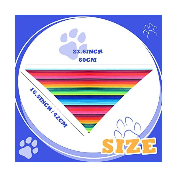 Dog sombrero hat multicolor sombrero hats straw mexican hat and dog bandana pet triangle bib costume for mexican cinco de mayo fiesta decorations - image 5