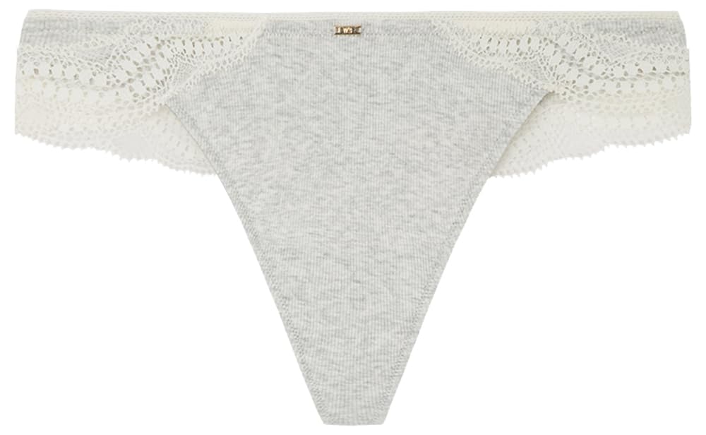 Women'secret Grey Cotton Thong Strap Intimo Donna