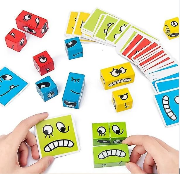 CubeSkool Wooden Face Change Puzzle Cube, Educational Toy for Kids 3+, by CubeSkool (B0D4F2LH6F) Amazon Price History, Amazon Price Tracker