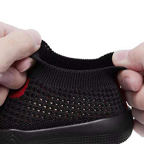 Image of Eashi Baby Boy Girl Non-Skid Indoor Infant Walking Shoes Breathable Warm Elastic Sock Shoes with Memory Sole Protect Toes Outdoor Sneakers