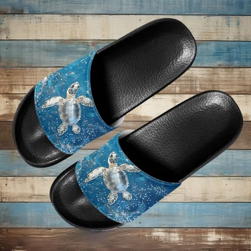 Image of Footwear for Mens Open Toe Athletic Sandals Anti-Slip Sole Slide Sandals Pillow House Flat Shoes Comfortable Slip On Slippers for Indoor & Outdoor