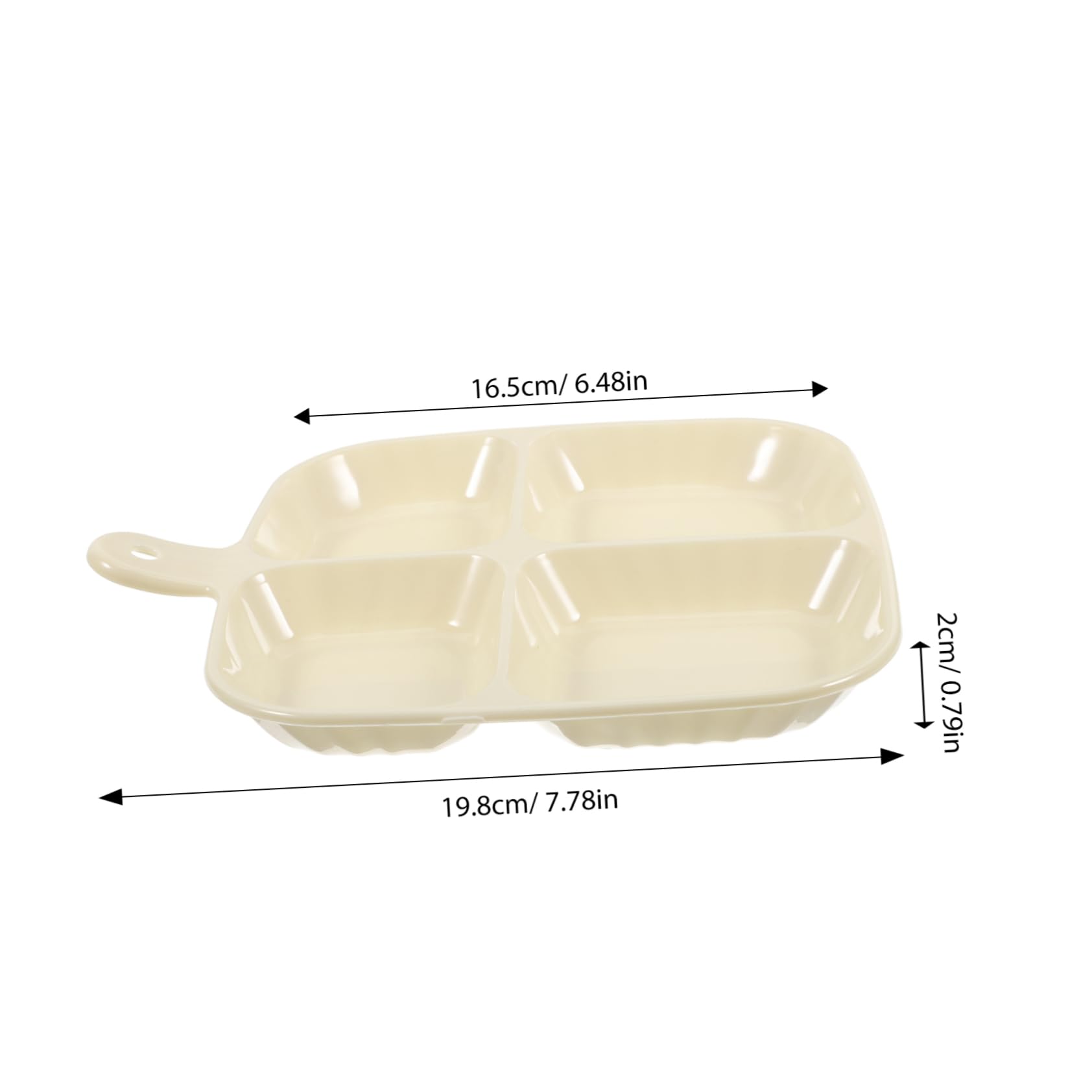 Cabilock Efficient Cooking Accessory: Divided Garlic Organizer Tray Prep Plate Kitchen Food Prep Divider