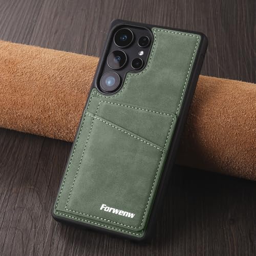 Étui Galaxy S23 Ultra vert pour ne plus oublier ses cartes avec coque amovible