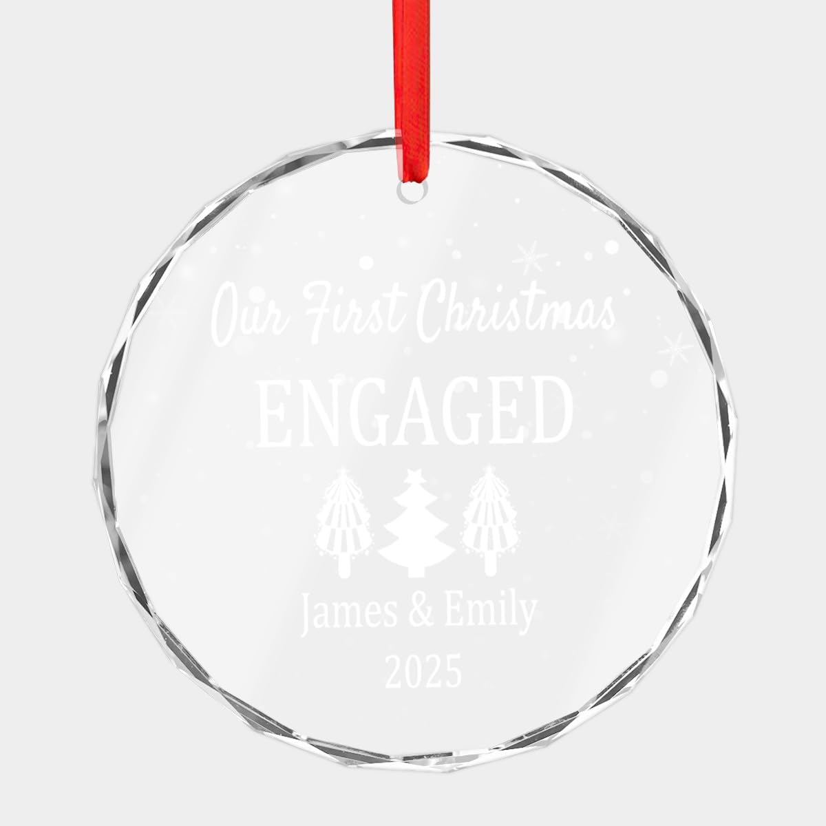 Engaged Ornament 2025, Custom Engagement Ornament with Names & Date, Personalized Engagement Keepsake