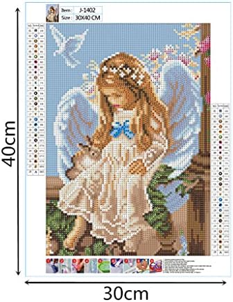 Zhujiehigh DIY 5D Diamond Paint Kits, Full Drill Diamond Arts and Crafts Pictures Painting for Adults and Kids, Crystal Rhinestone Cross Stitch Embroidery Kits for Home Wall Decor (A-Little Angel)