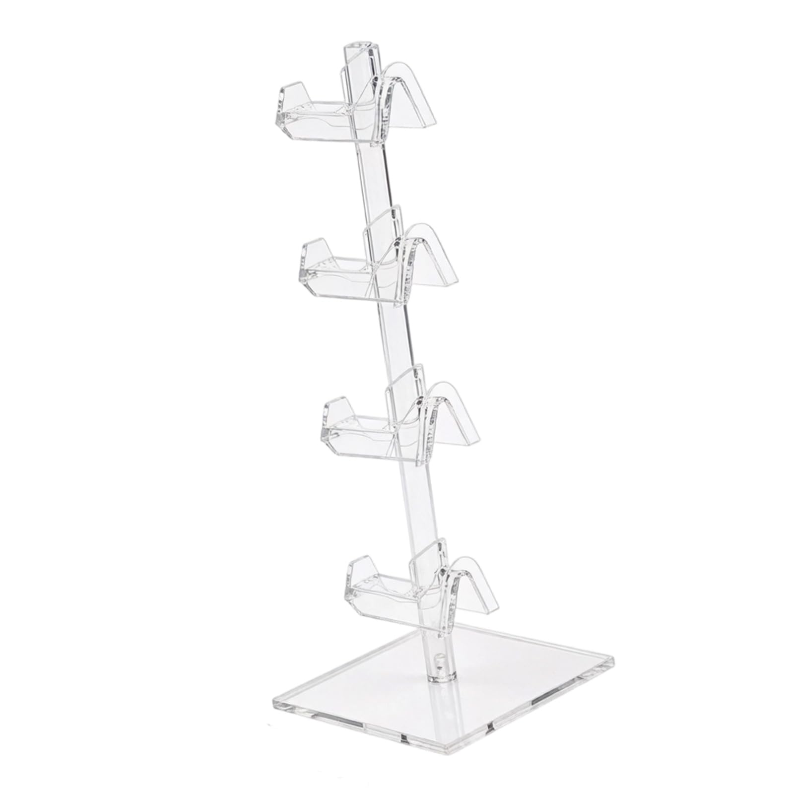 Zxfdsfdbnm Modern Tiered Glasses Rack Acrylic Home Decor Storage Organizer Easy Assemble Acrylic Shelf for Neat Arrangement Clear Shelf for Glasses