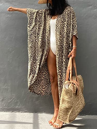 Image of Kaftan Dresses for Women Plus Size Summer Beach Dress with Print and Swim Cover Ups