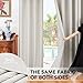 Deconovo 100% Blackout Lightweight Faux Linen Curtains for Bedroom Noise Reducing Thermal Insulated Window Curtains for Dining Room Living Room Office Baby Nursery,Beige,52WX84L in,2 Panels