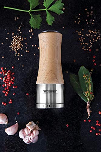 Moedor Sal e Pimenta em Bambú e Aço Inox Moinho em Cerâmica Realce 2 Peças Tramontina - 61652/000