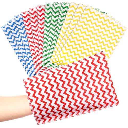 Tatuo 12 Pack Korean Exfoliating Mitts, Body Scrub, 8 x 5.5 in, Rainbow