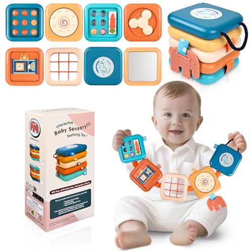 Cube D'activités Montessori 8 En 1 Pour Bébé 18 Mois+ - Jouet Motricité Portable, Pliable | Développe Compétences Cognitives, Cadeau