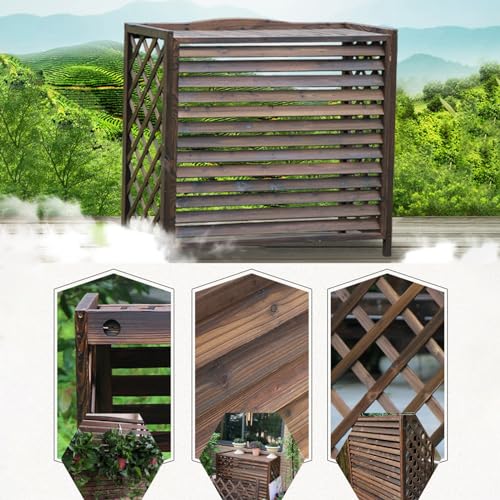 Écran de confidentialité pour climatiseur et support de plantes pour terrasse - 3