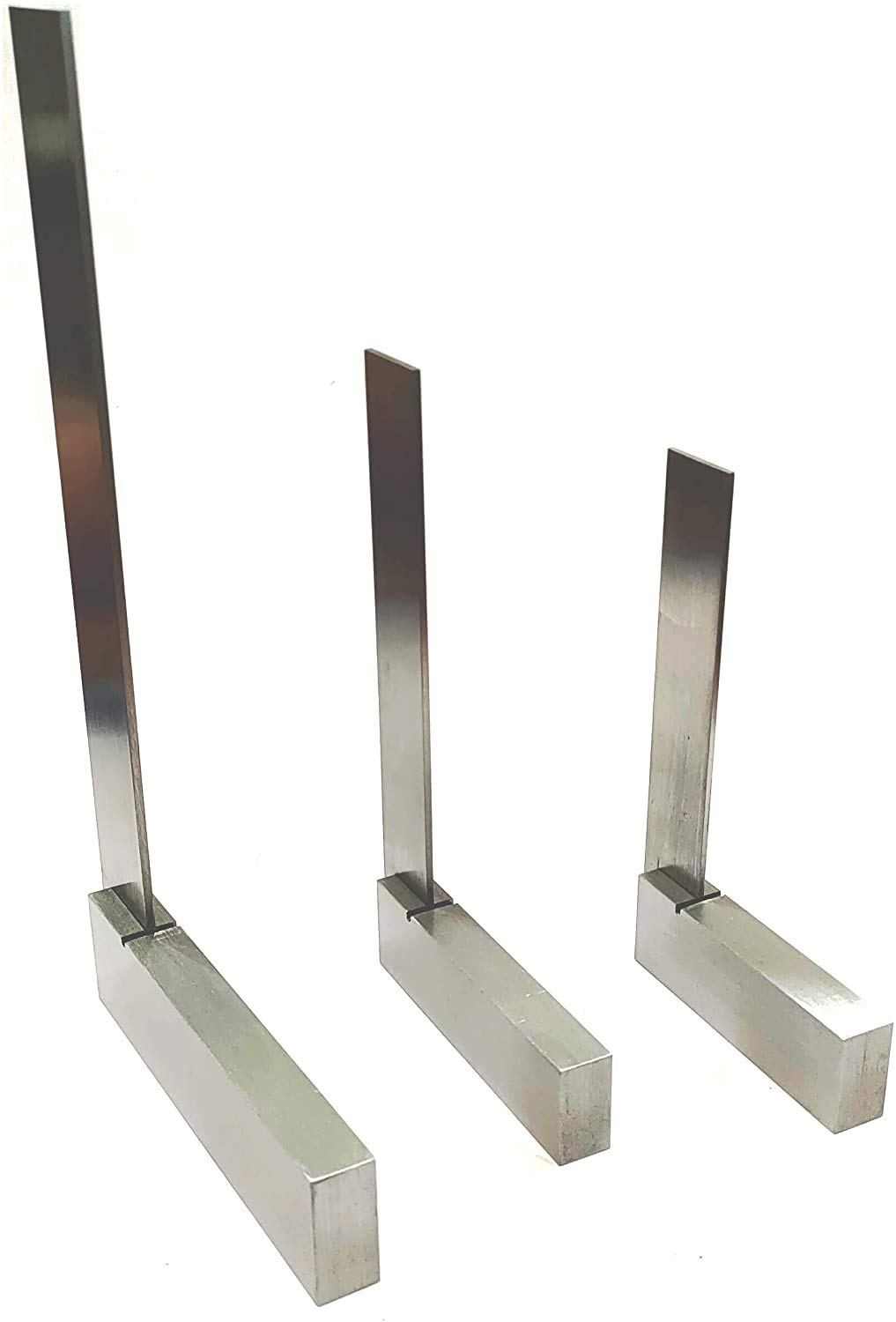 Buyohlic Machinist Try Square DIY General Woodworking clamp Workshop Machine Tools (Clear, (Set of 3 Size 3'', 4'' & 6''))