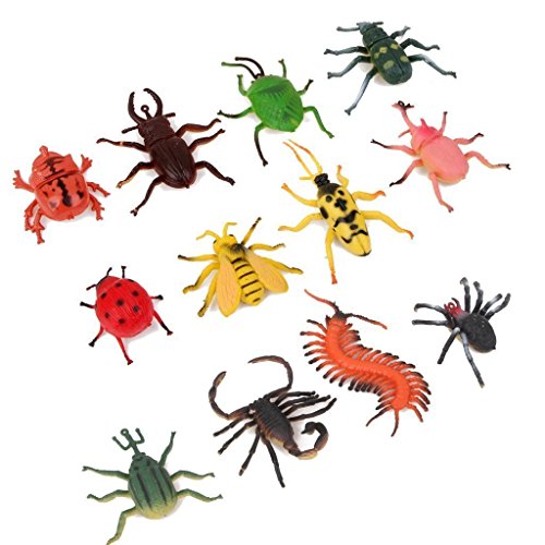 TaoNaisi 12 piezas de colores surtidos y surtidos Mini insecto Bug Figures-Plastic